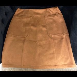 Maurice’s High Rise Faux Suede Skirt - color: light umber